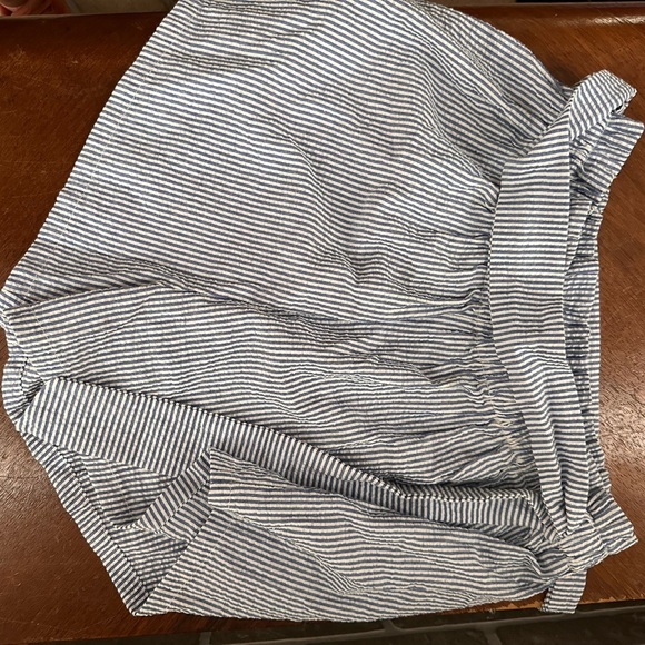 unknown Pants - Striped Blue and White Shorts